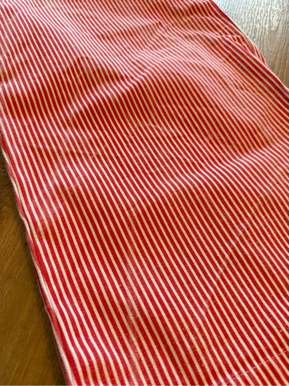 Sonderhaus Daphne Barrel Leg Red Striped Pants Artsy Scandi 100% Cotton XL - Picture 13 of 13